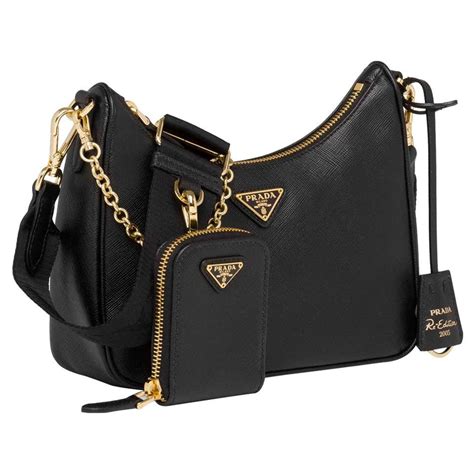 gold Prada bag